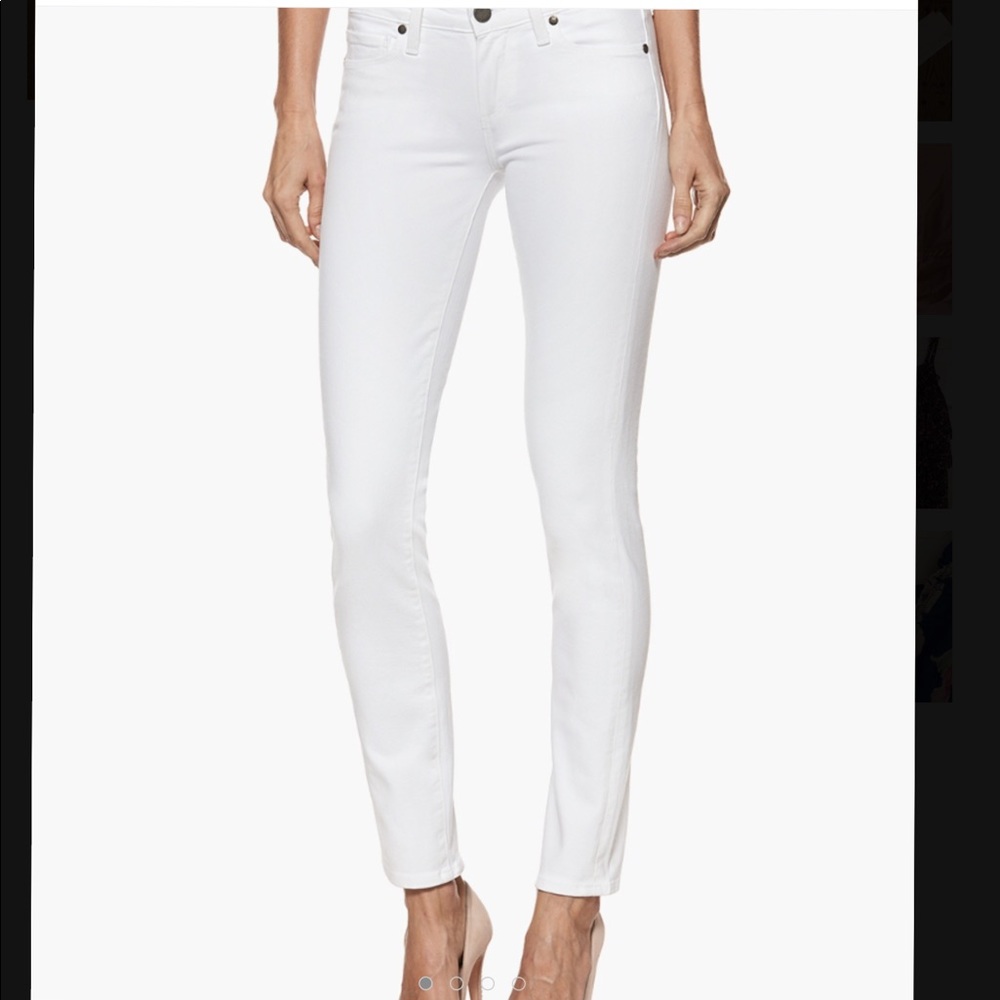 PAIGE Denim Skyline Ankle Peg- Optic White Jean